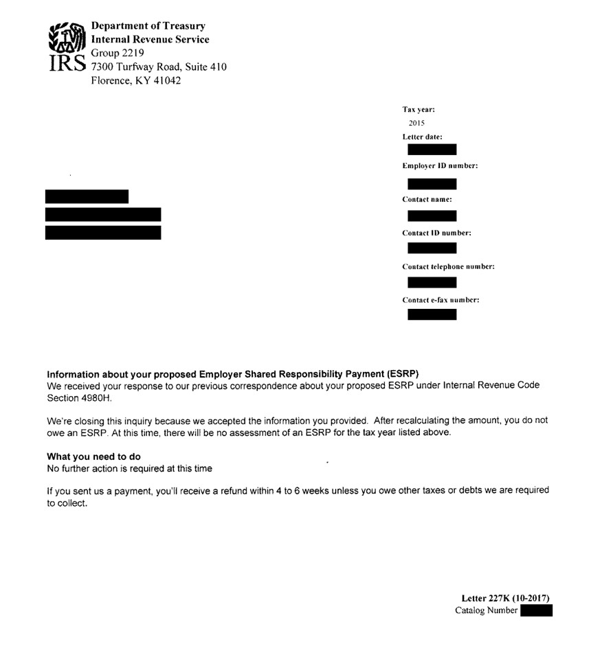 Fake Irs Letter Template